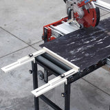 Raimondi Zipper Advanced Rail Saw cutting porcelain tile