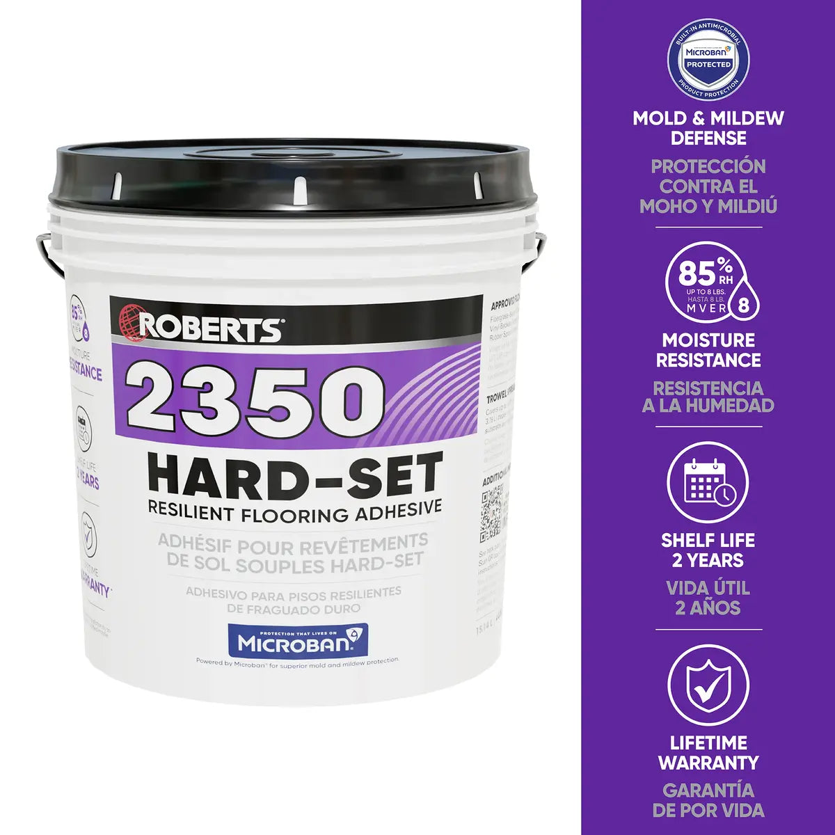 Roberts 2350 Hard Set Resilient Flooring Adhesive - 4 Gallons Pail