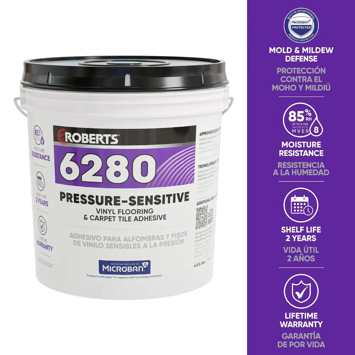 Roberts 6280 Pressure-Sensitive Adhesive Moisture Resistance