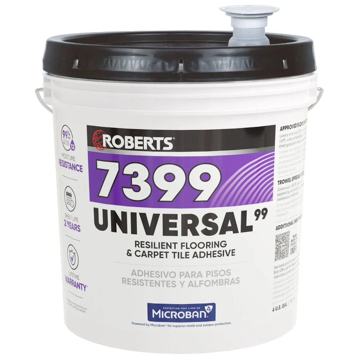 Roberts 7399  Universal PLUS Resilient Flooring & Modular Carpet Tile Adhesive