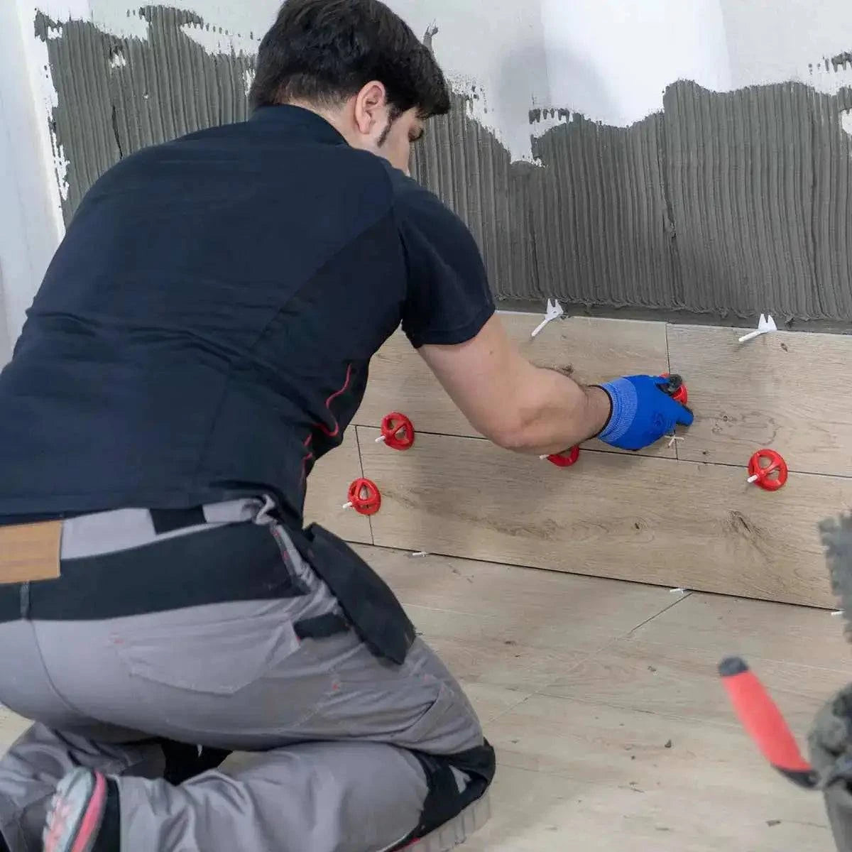 Rubi Cyclone Leveling System wall installation