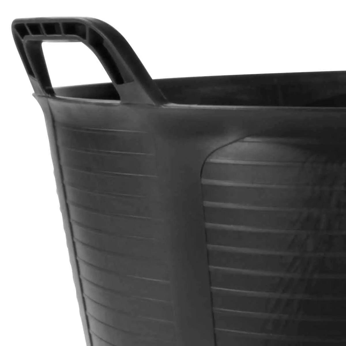 Rubi FLEXTUB 10.5 Gallon (40 l.) Black Plastic Tub