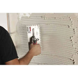 Spreading Thinset to Walls with Rubi Square Notched Trowels