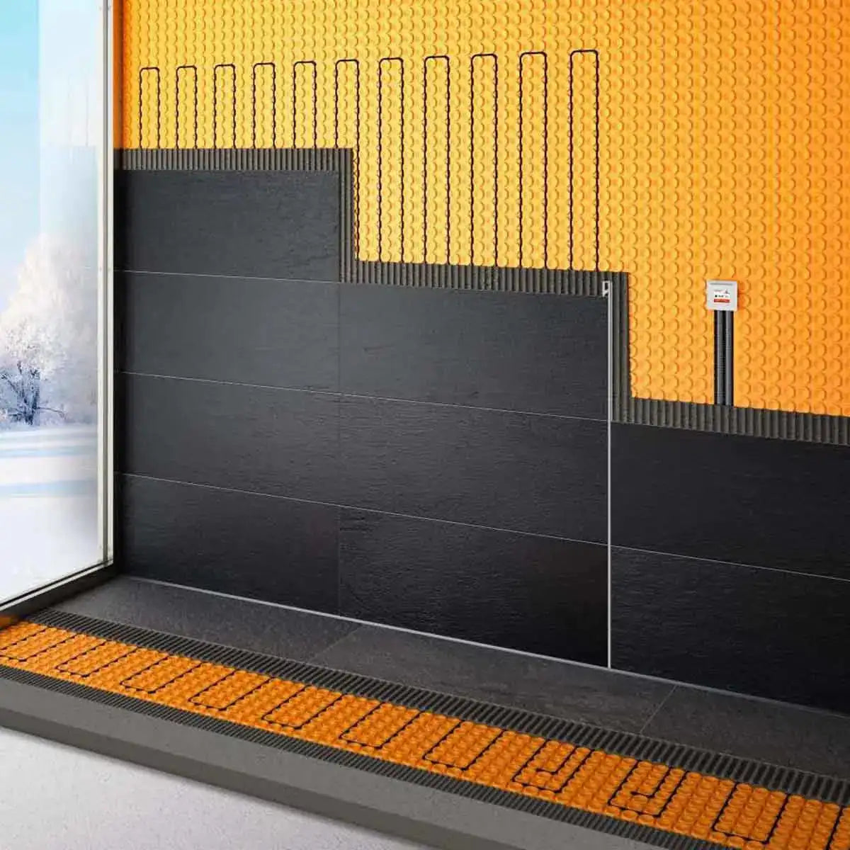 Schluter DITRA-HEAT Membrane Works for Walls and Floors