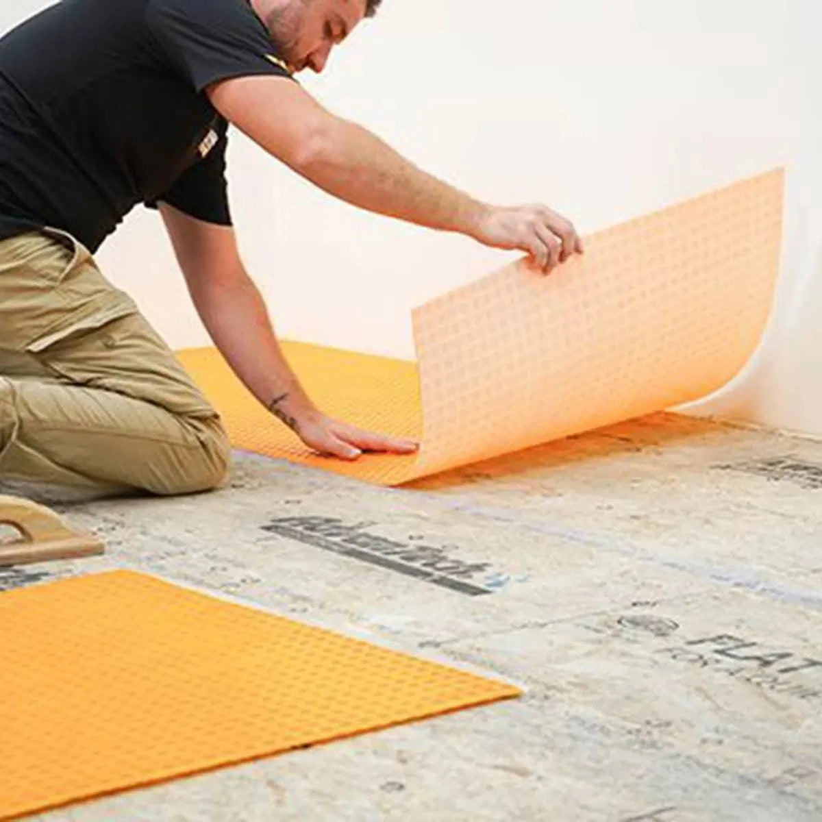 Schluter Ditra-PS Uncoupling Membrane 7.75 sqft sheet installation