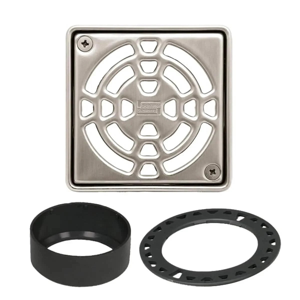 Schluter Kerdi 4" Shower Drain Grate - Nickel Finish