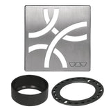 Schluter KERDI-DRAIN-STYLE Metallic Finish Shower Grates curvel brushed nickel