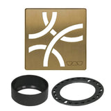 Schluter KERDI-DRAIN-STYLE Metallic Finish Shower Grates curve vintage gold