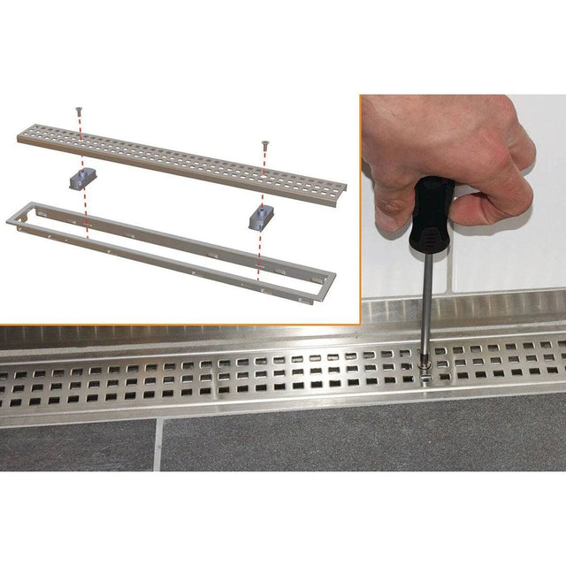 Schluter KERDI-LINE Square Perforated Grate Kit with Lock