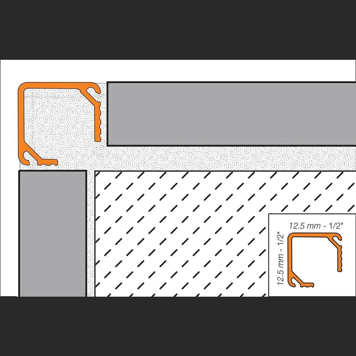 Schluter Quadec-K Edge Trim (Profile) Specs
