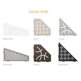 Schluter SHELF-E Shower Shelves matte black, matte white, stone grey, greige, cream, and bronze