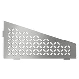 Schluter SHELF-E Shower Corner Shelves brushed stainless quadrilateral floral