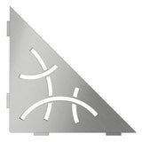 Schluter SHELF-E Shower Corner Shelves brushed stainless triangle curve