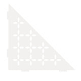Schluter SHELF-E Shower Corner Shelves matte white triangle floral