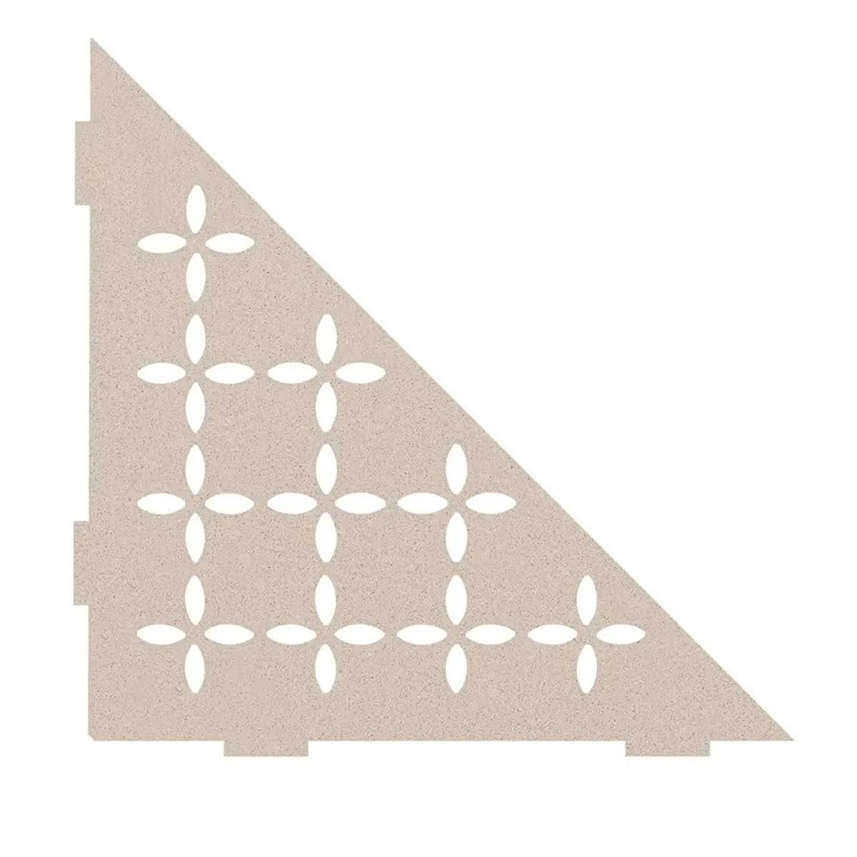 Schluter SHELF-E Shower Corner Shelves cream triangle floral