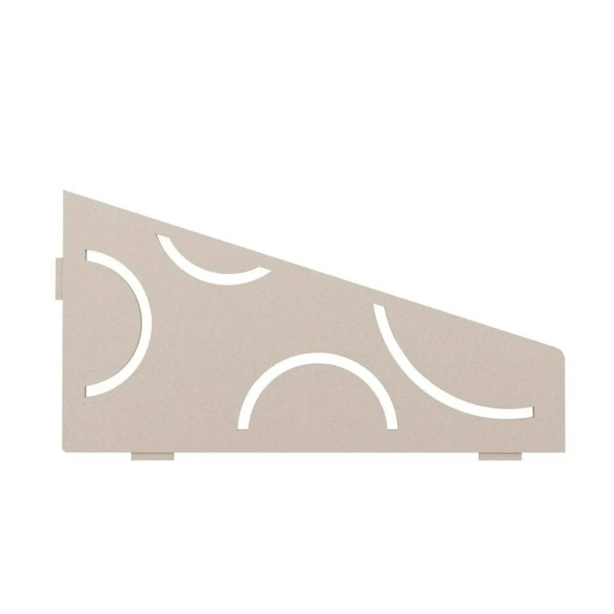 Schluter SHELF-E Shower Corner Shelves cream quadrilateral curve