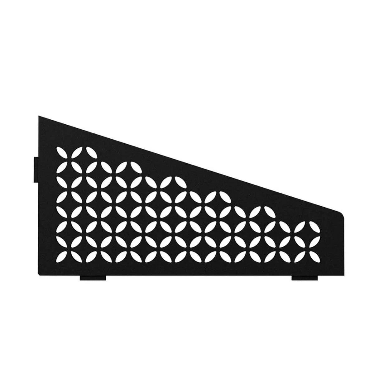 Schluter SHELF-E Shower Corner Shelves black matte quadrilateral floral