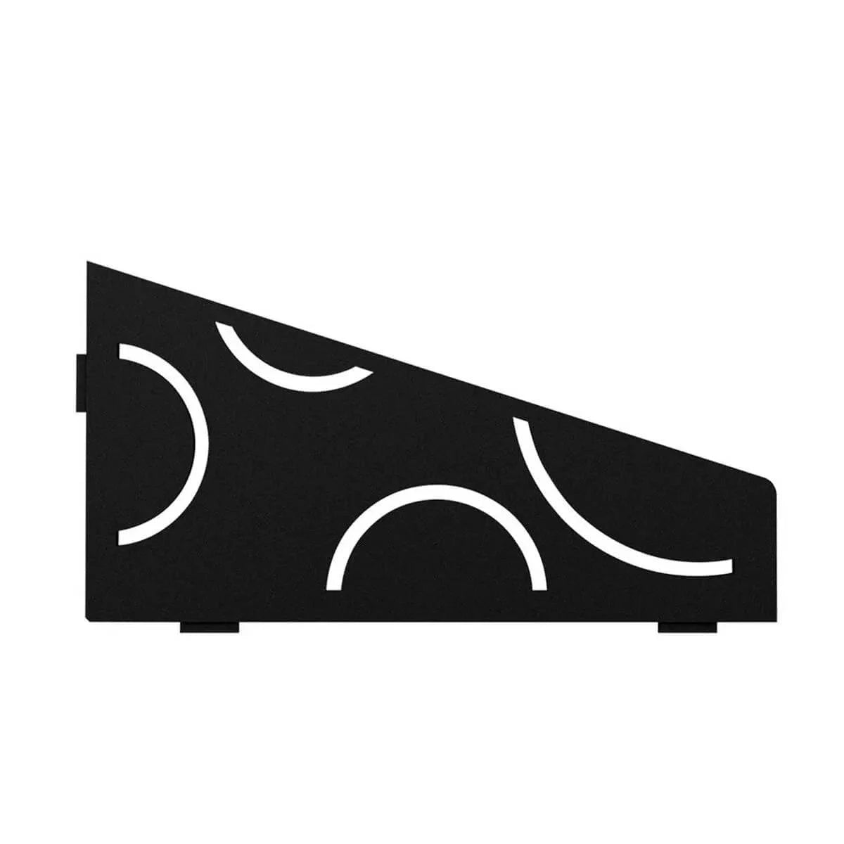 Schluter SHELF-E Shower Corner Shelves black matte quadrilateral curve