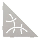 Schluter SHELF-E Shower Corner Shelves greige triangle curve