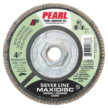 Silver Line Zirconia Maxidisc Flap Disc 4-1/2" x 5/8"-11 Z60 T29