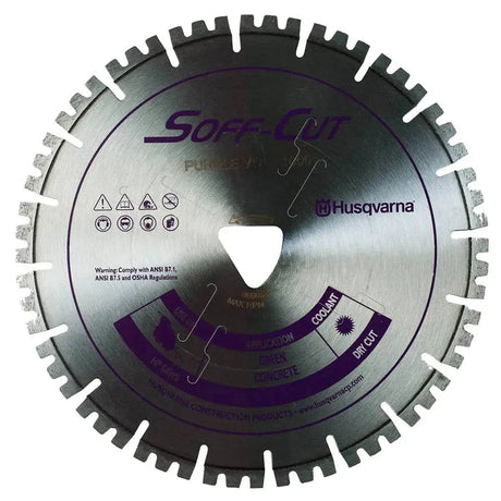 Soff-Cut vari-cut purple ultra early green concrete blade