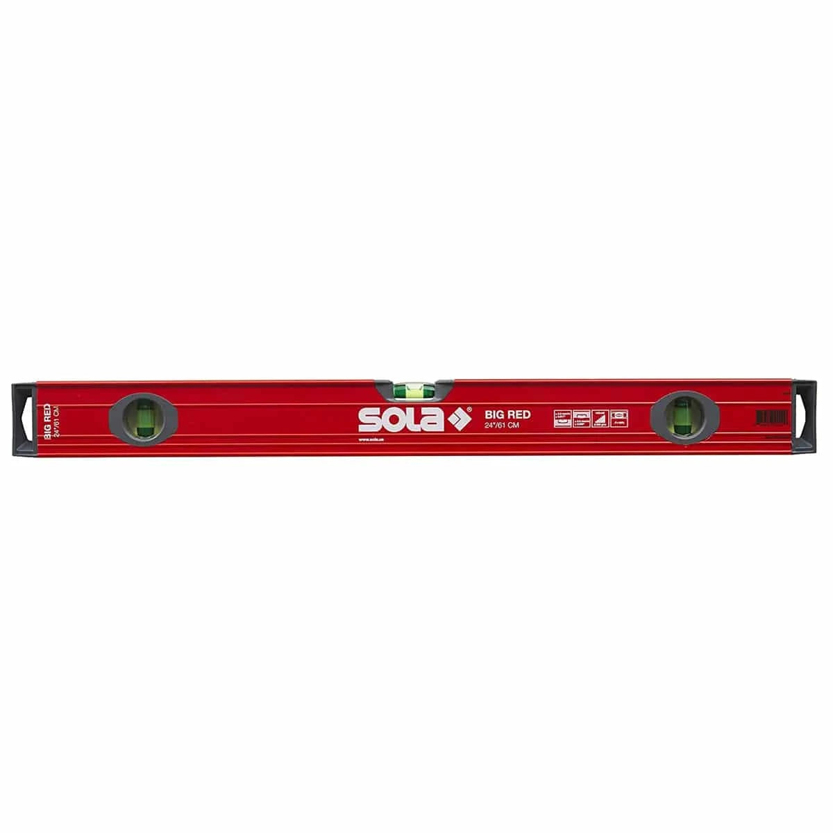 SOLA Big Red Mason Set with bag - 24", 48" and 10" Torpedo Level