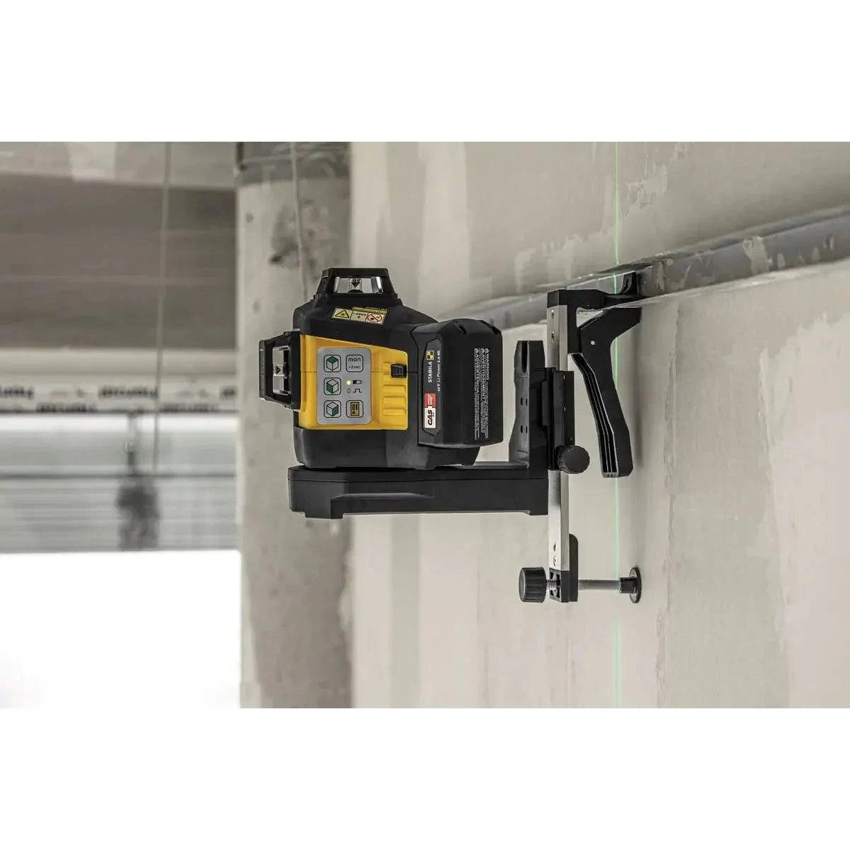 Stabila 03420 - LAX 600G 3 Plane/360° Green Beam Laser 7pc Kit - Wall Mount in place