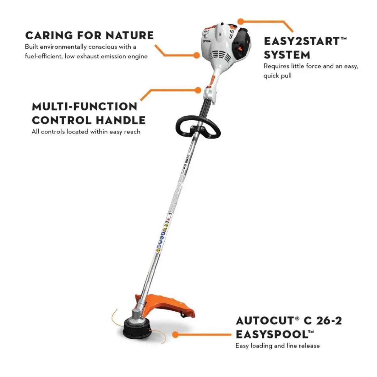 Stihl FS 56 Gasoline Grass Trimmer Loop Handle Specs