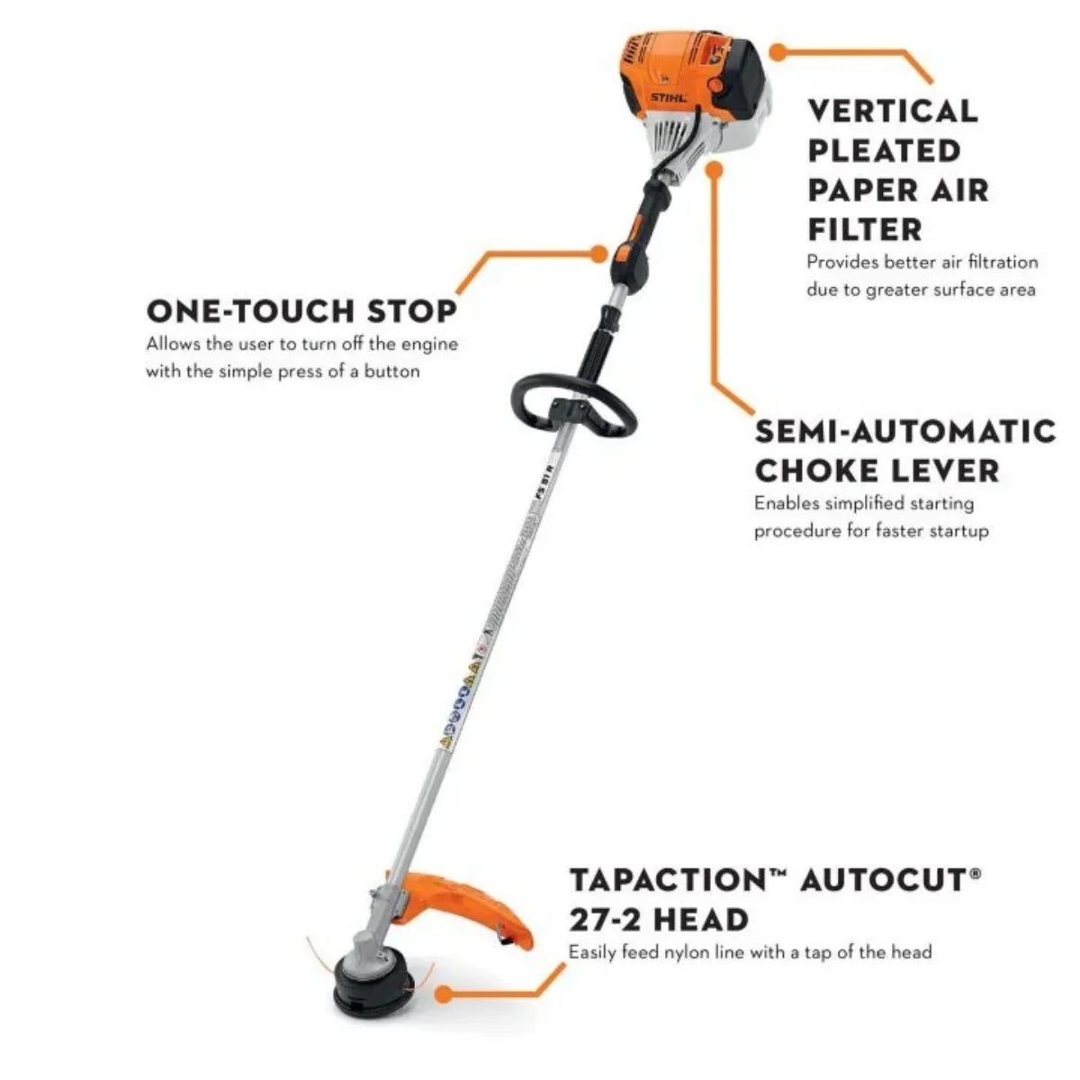 Stihl FS 91 Gasoline Grass Trimmer Loop Handle Specs