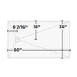KurbX Structural Shower Pan with Offset Drain