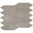 Taupe Glossy Mosaic Picket Tile