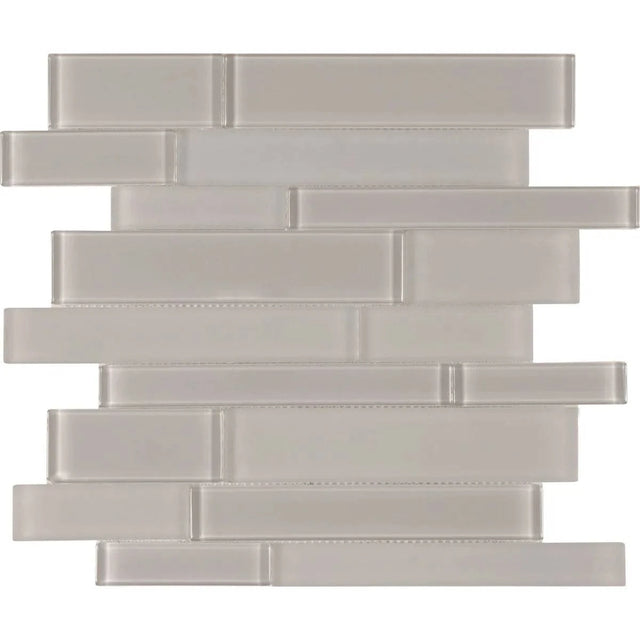 Brilliance Taupe Mosaic Tile Linear Mixed