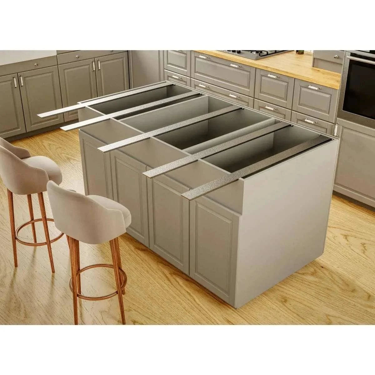 kitchen countertop aluminum support