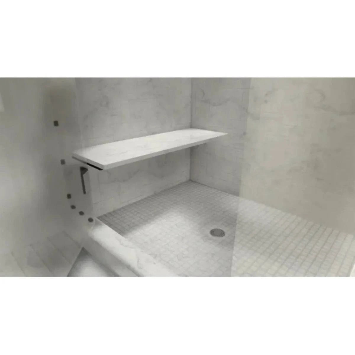 showe bench shelf bracket aluminum