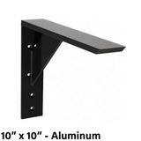 The Original Granite Bracket Large Shelf Bracket 10 in x 10 in Aluminum