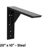 The Original Granite Bracket Large Shelf Bracket 20 in x 10 in Steel