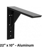 The Original Granite Bracket Large Shelf Bracket 22 in x 10 in Aluminum