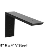 The Original Granite Bracket Regular Wood Shelf Bracket 8 in H x 4 in V Steel