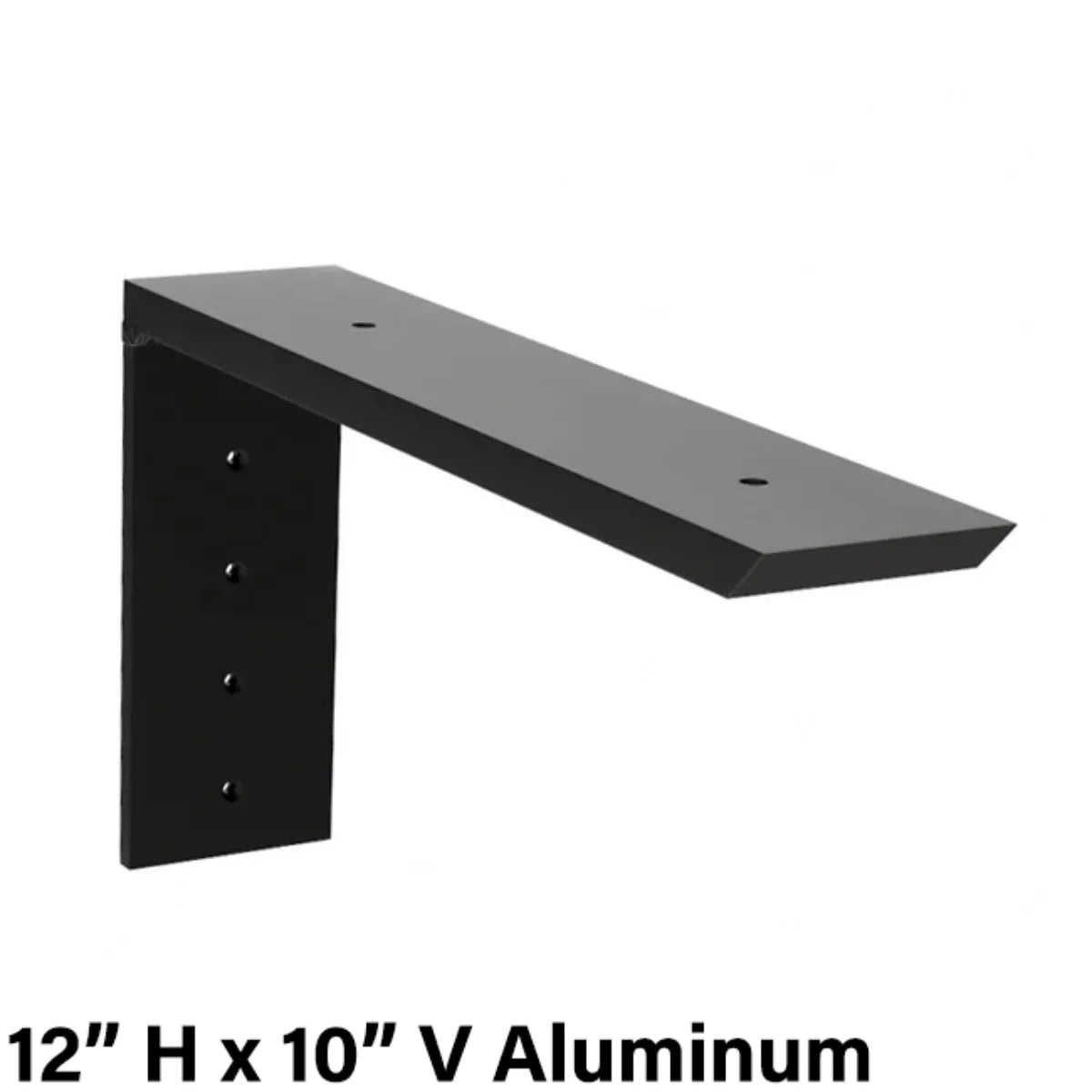 The Original Granite Bracket Regular Wood Shelf Bracket 12 in H x 10 in V Aluminum