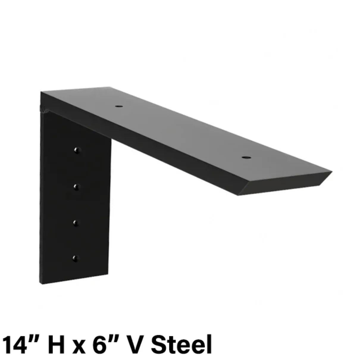 The Original Granite Bracket Regular Wood Shelf Bracket 14 in H x 06 in V Steel