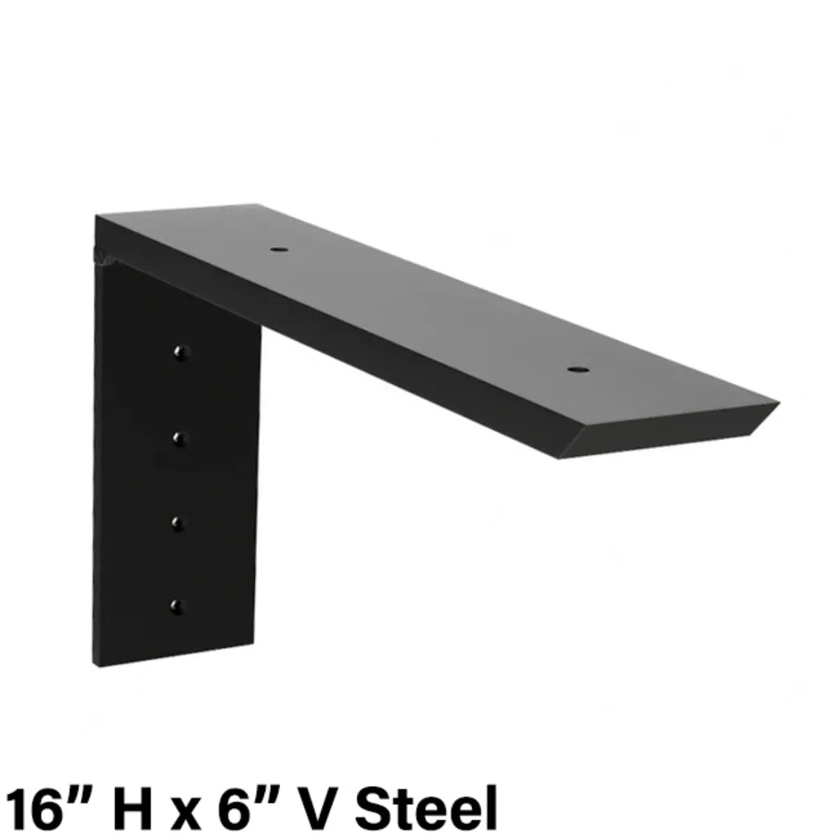 The Original Granite Bracket Regular Wood Shelf Bracket 16 in H x 06 in V Steel