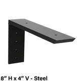 The Original Granite Bracket Regular Wood Shelf Bracket 8in H x 4in V Steel