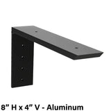 The Original Granite Bracket Regular Wood Shelf Bracket 8in H x 4in V Aluminum