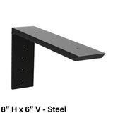 The Original Granite Bracket Regular Wood Shelf Bracket 8in H x 6in V Steel