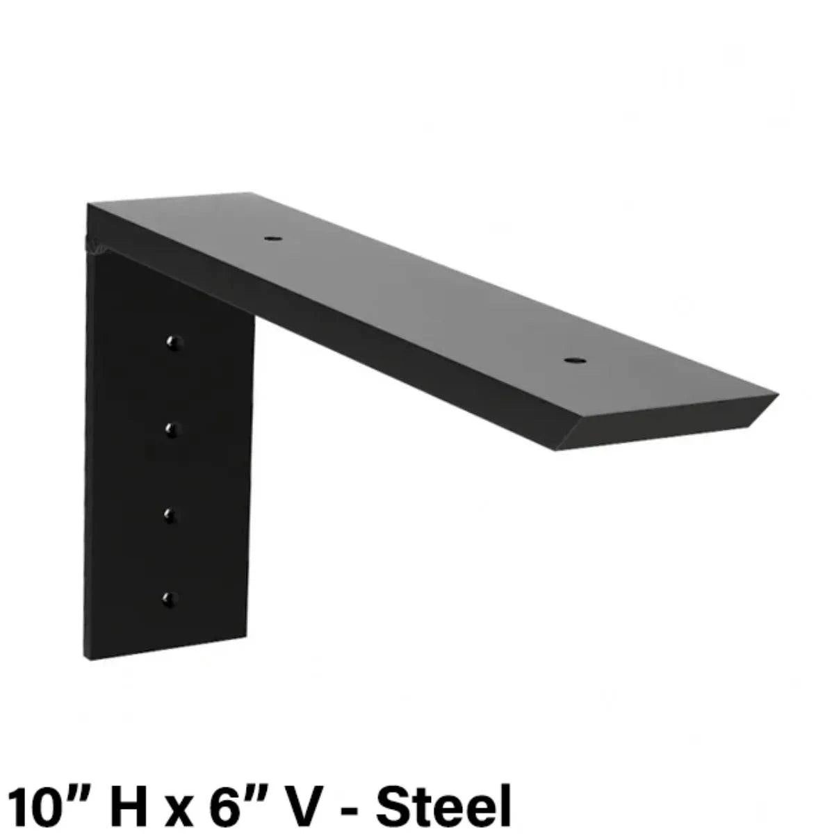 The Original Granite Bracket Regular Wood Shelf Bracket 10in H x 6in V Steel