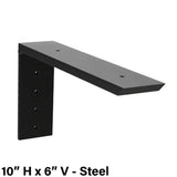 The Original Granite Bracket Regular Wood Shelf Bracket 10in H x 6in V Steel