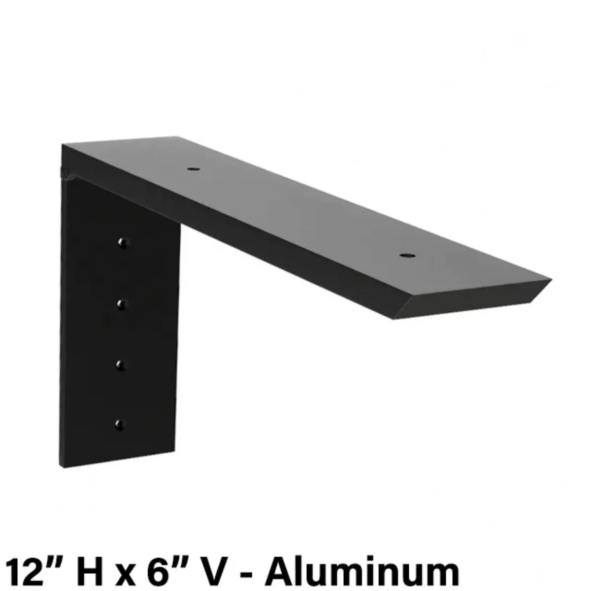 The Original Granite Bracket Regular Wood Shelf Bracket 12in H x 6in V Aluminum