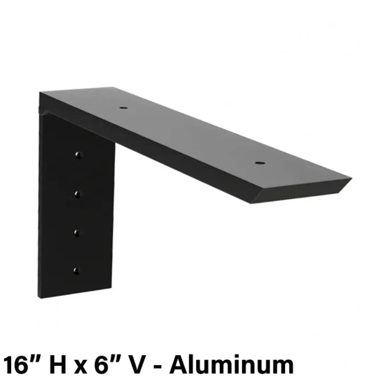 The Original Granite Bracket Regular Wood Shelf Bracket 16in H x 6in V Aluminum