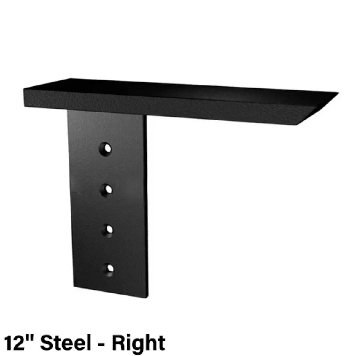 The Original Granite Bracket Side Wall Free Hanging Shelf Bracket 12" Steel Right