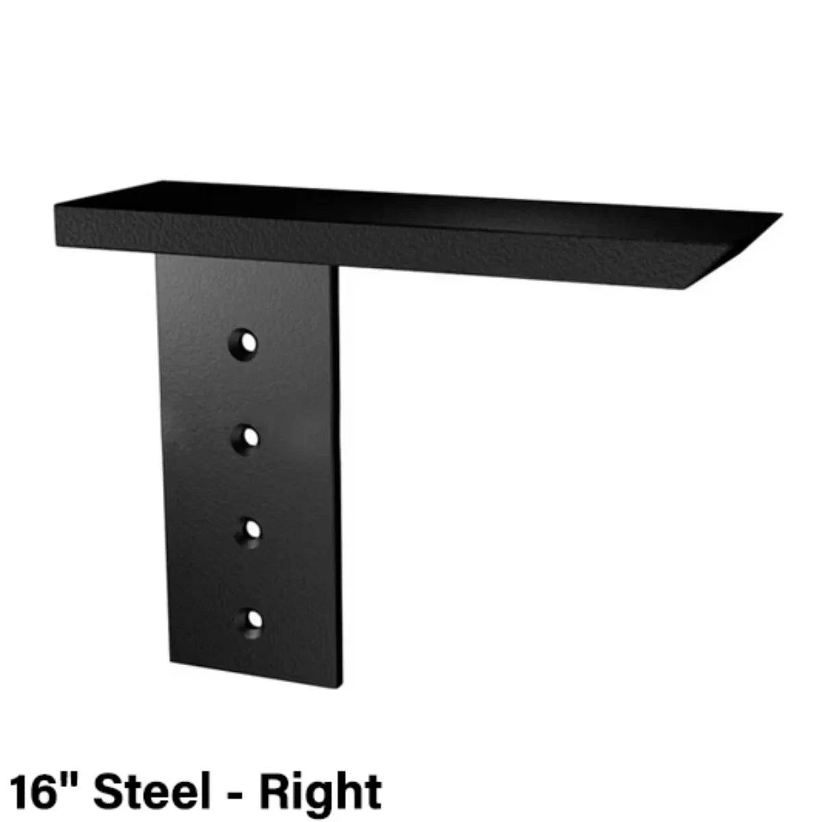 The Original Granite Bracket Side Wall Free Hanging Shelf Bracket 16" Steel Right